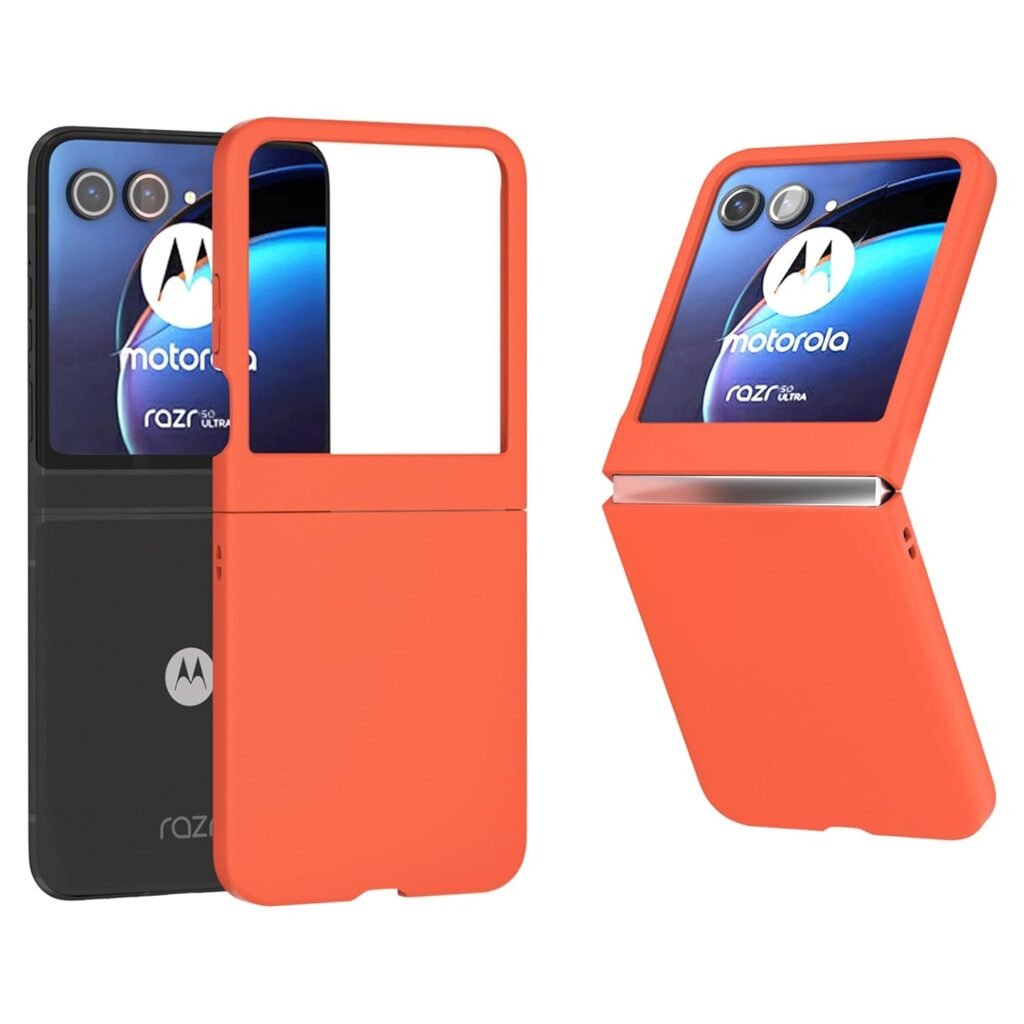 for Motorola Razr 60 / Razr 50 5G Case Skin Feeling Slim Hard PC Phone Cover – Orange